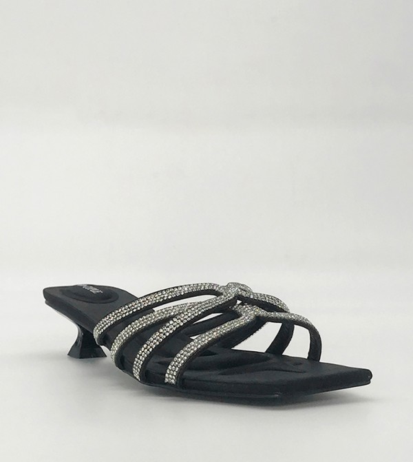 Embellished Kitten Heel Sandals