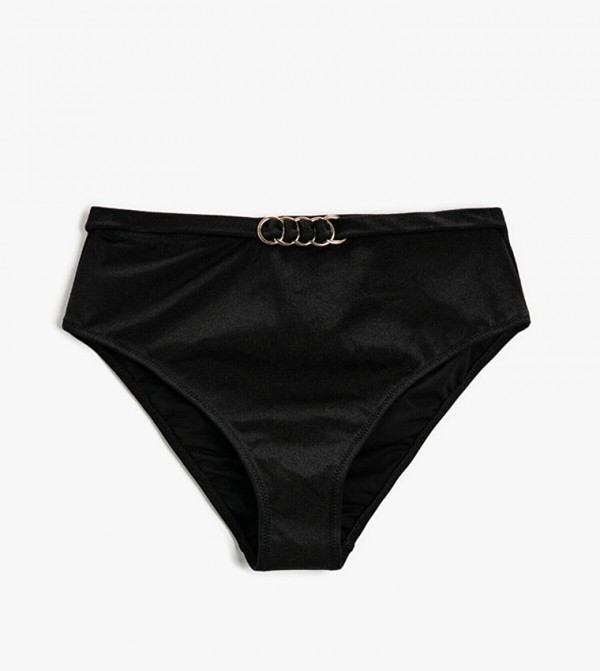 Buy Koton Belted High Cut Bikini Brief In Black Thstreet Qatar