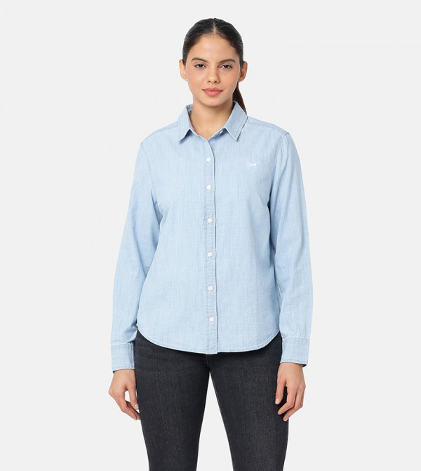 Logo Embroidered Long Sleeves Classic Shirt