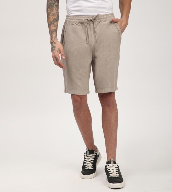 Drawstring Waist Casual Shorts