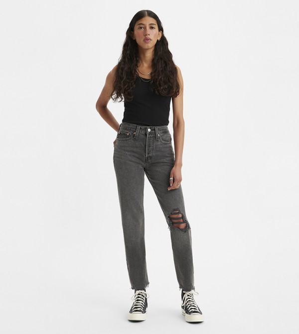 Wedgie Ripped Straight Fit Jeans