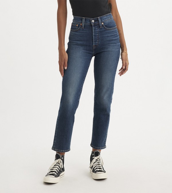 High Rise Straight Fit Jeans