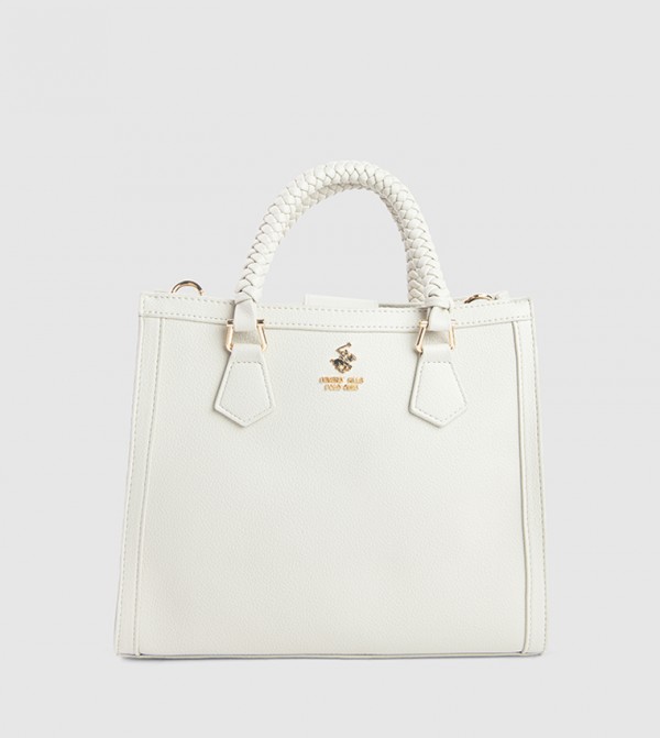 Textured Zip-Closure Tote Bag