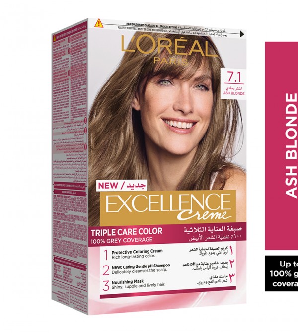Buy L'Oreal Paris L'Oreal Paris Excellence Crème Permanent Hair Color,   Dark Ash Blonde In Multiple Colors | 6thStreet Bahrain