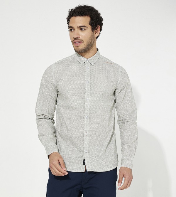 Patterned Long Sleeves Casual Shirt