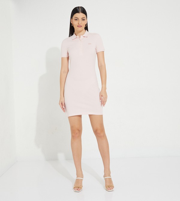 Logo Detail Short Sleeves Polo Dress