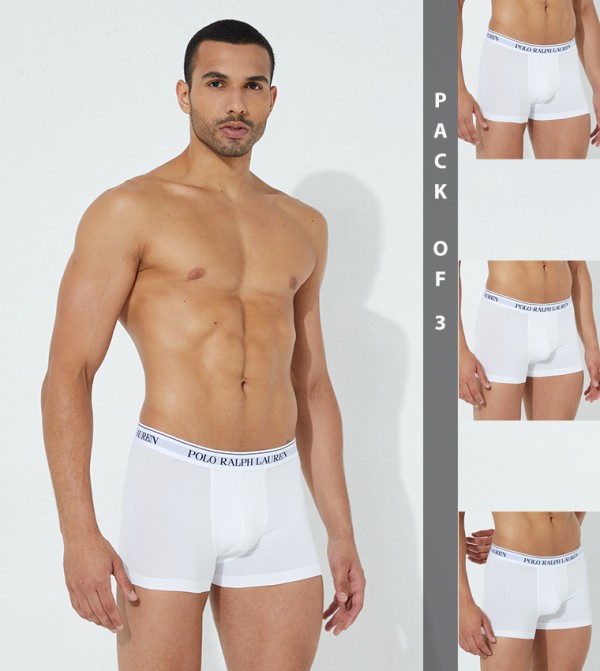 Pack of 3 Logo Waistband Trunks