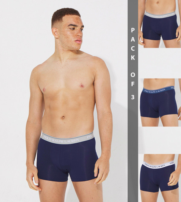 Pack of 3 Logo Waistband Trunks