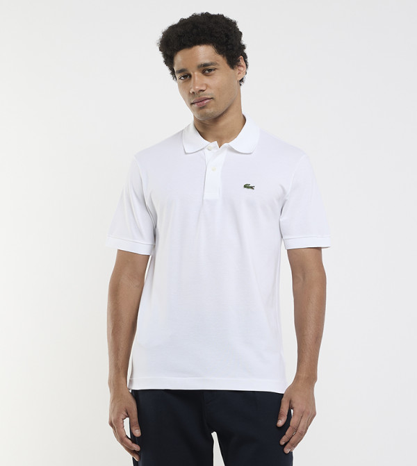 Logo Detail Classic Stretch Piqué Polo T-Shirt