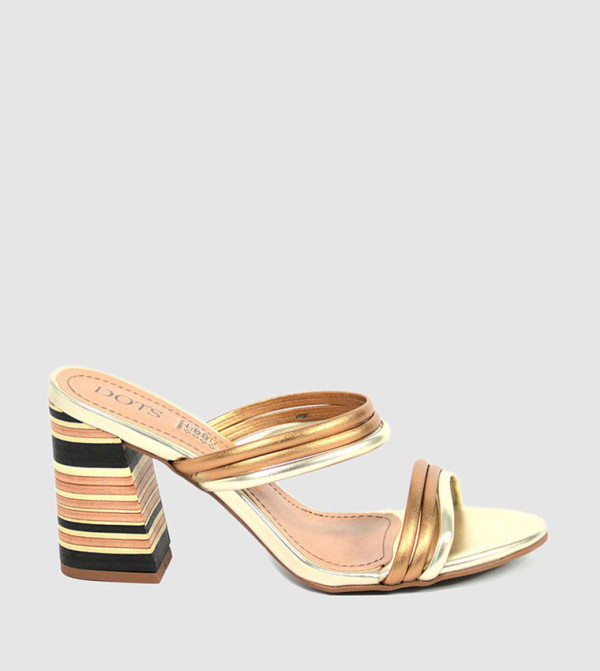 gold mules womens