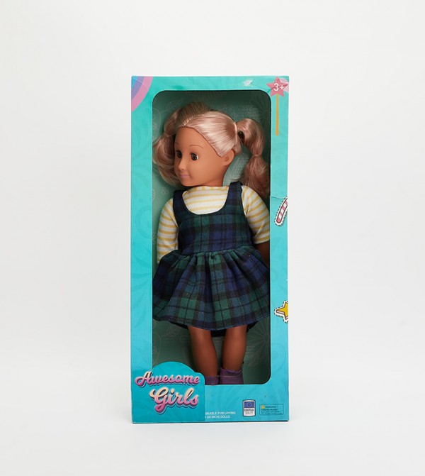 Girl and a store doll