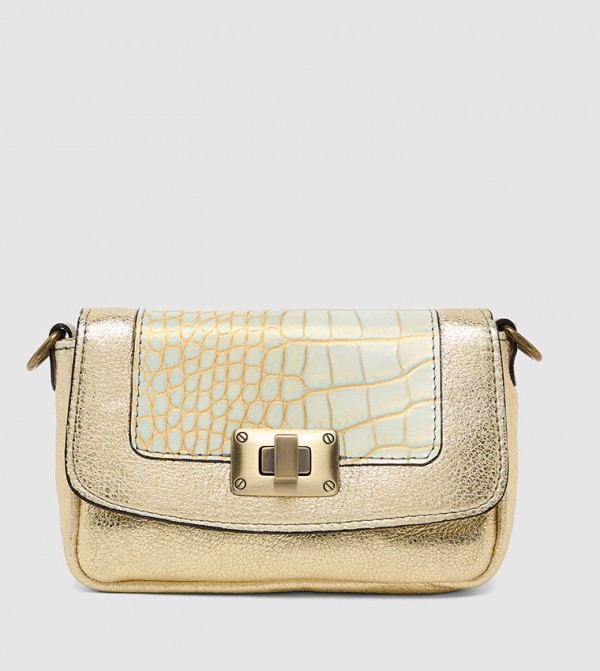 LILLIE-BLANC Twist Lock Crossbody Bag