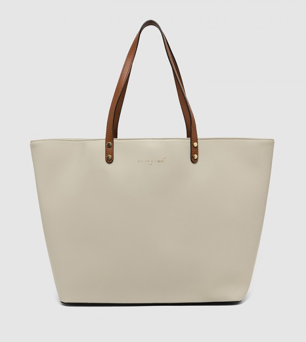 TAL Solid Zip Closure Tote Bag