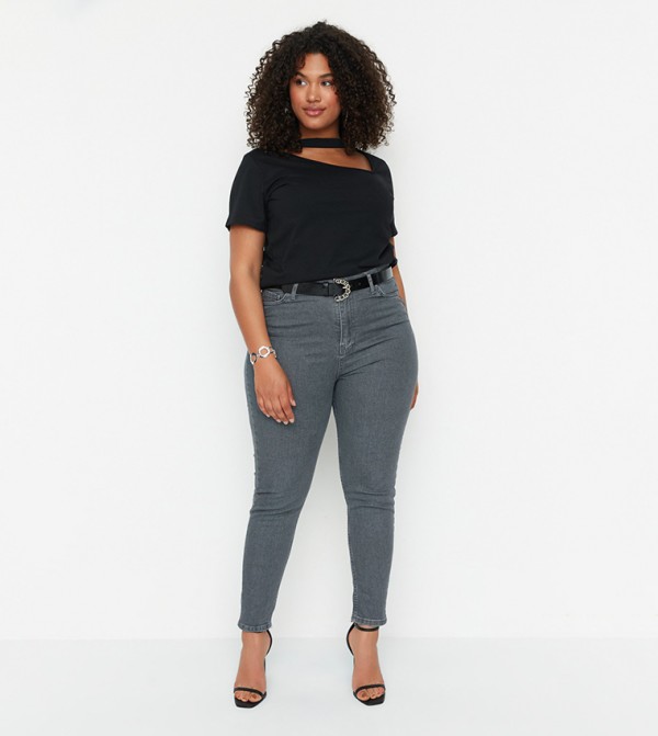 Womens plus skinny sales jeans