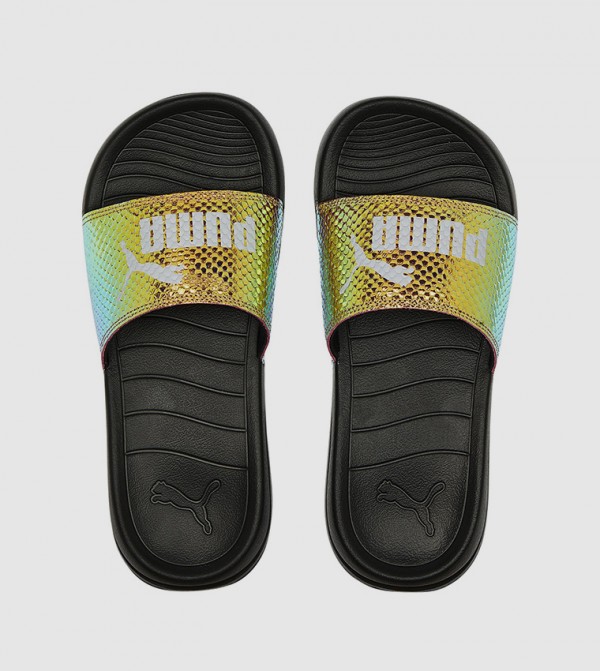 Puma popcat quilted slides best sale