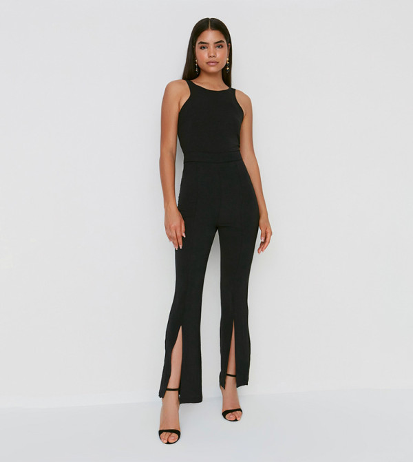 Slit leg jumpsuit