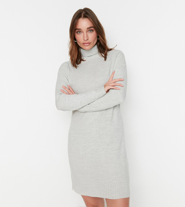 Trendyol Gray Turtleneck Shift/Straight Mini Thessaloniki