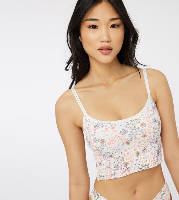 Buy Ardene Lace Triangle Bralette In White