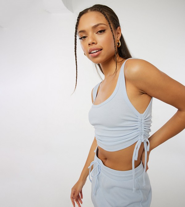 Ribbed Tank Top with Side