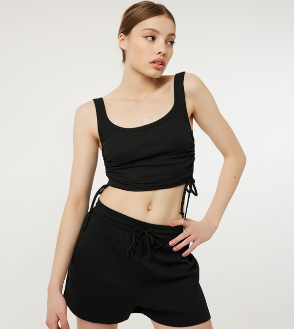 Ribbed Tank Top with Side