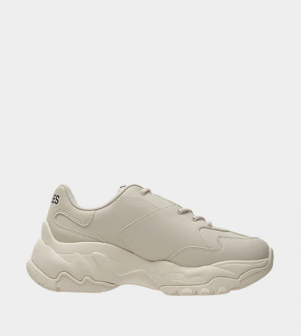 Round Toe Lace-Up Chunky Sneakers
