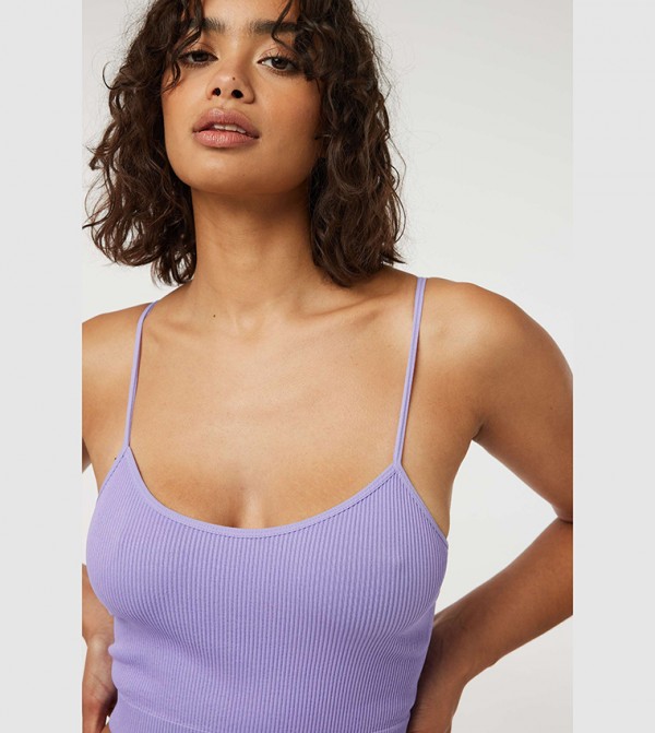 Ribbed Strappy Crop Top