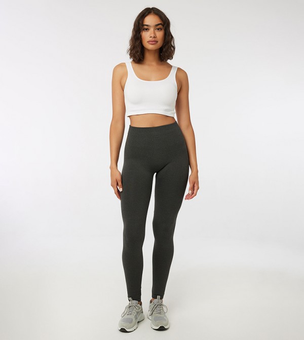 Solid High Waist Seamless Leggings