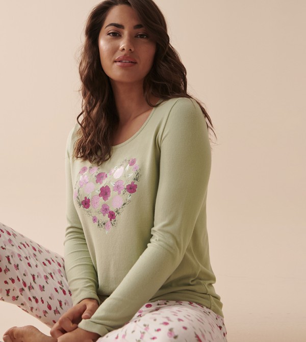 Recycled Fibers Floral Long Sleeves Shirt