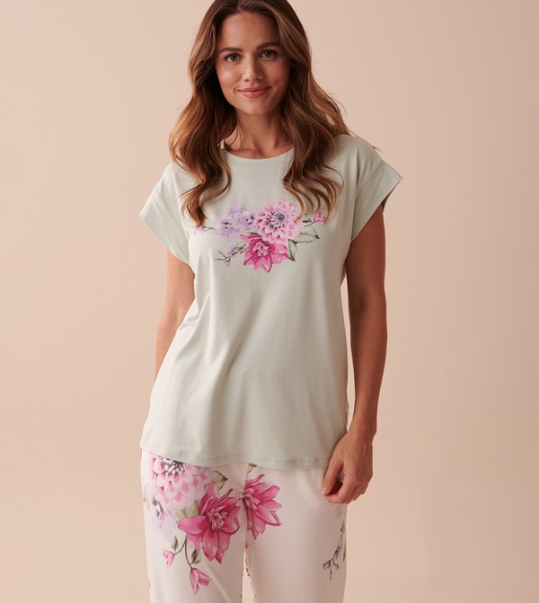 Floral Super Soft Crew Neck T-Shirt