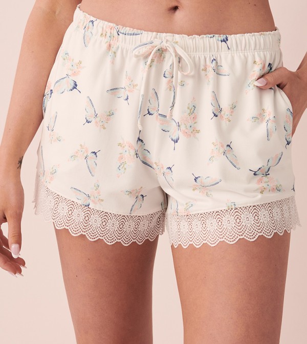 Super Soft Lace Trim Pyjama Shorts