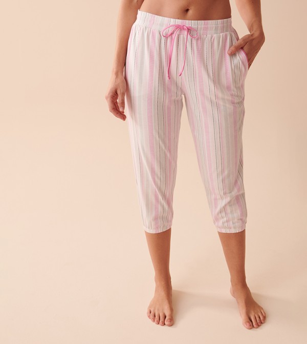Striped Cotton Capris