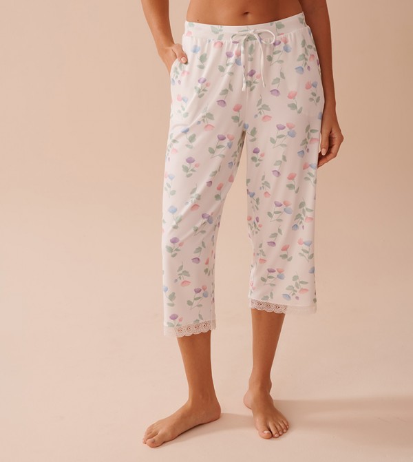 Tulip Print Super Soft Capris