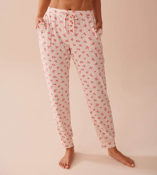 Rose Print Super Soft Jogger Pajama Pants