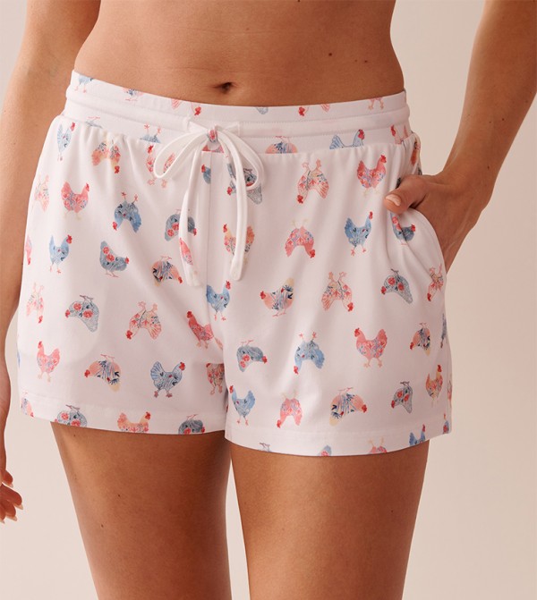 Chicken Print Super Soft Pajama Shorts