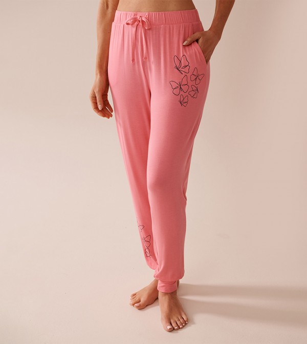 Polka Dot Soft Jersey Jogger Pajama Pants