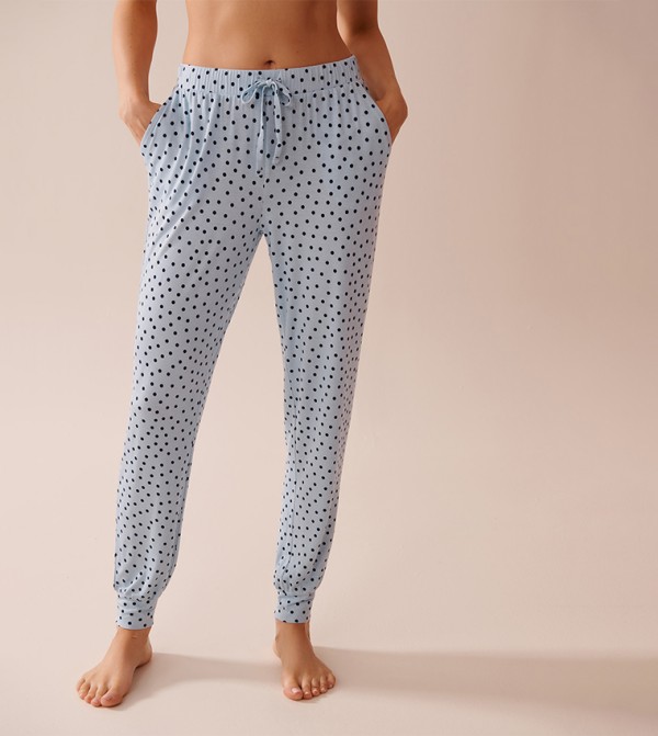Polka Dot Soft Jersey Jogger Pajama Pants