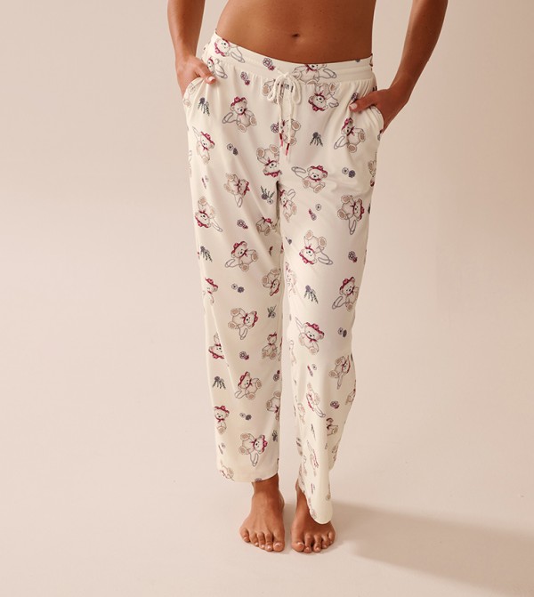 Cowboy Teddy Bear Print Super Soft Pyjama Pants