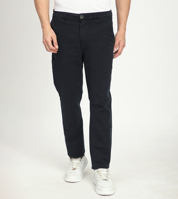 Solid Mid Rise Slim Fit Jeans