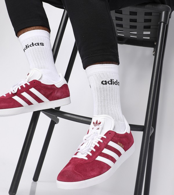 【Adidas】 B41645 Gazelle Burgundy & White Gazelle Shoes | adidas US