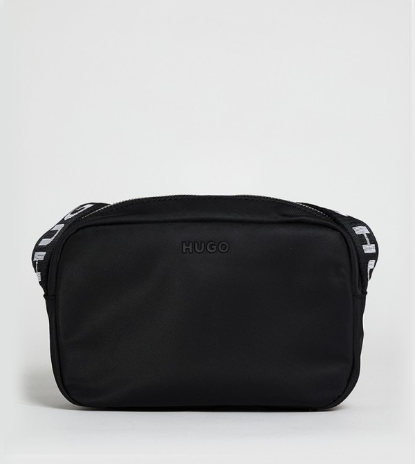 Textured Logo Detail Crossbody Bag