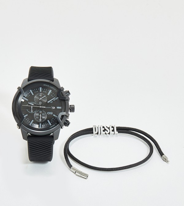 Buy Diesel Griffed Chronograph Watch In Black | 6thStreet UAE