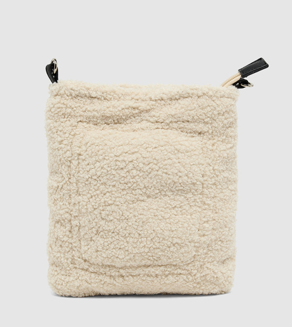 Plush Mini Bag with Zip Closure