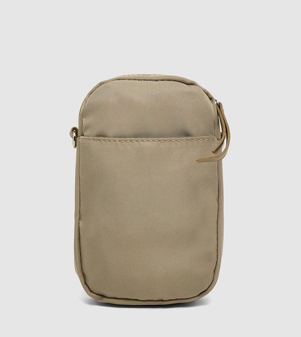 Solid Front Pocket Phone Crossbody Bag