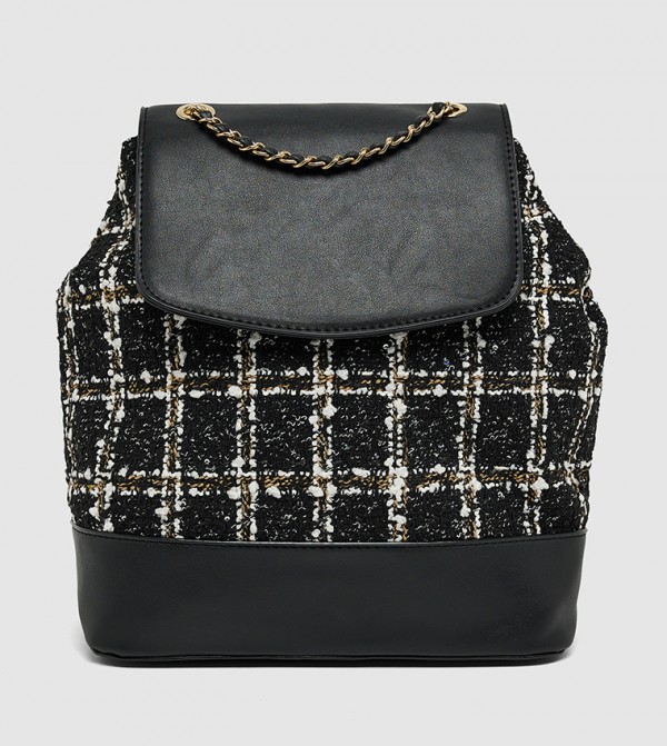 شنطة ظهر تويد فلاب نسائية 