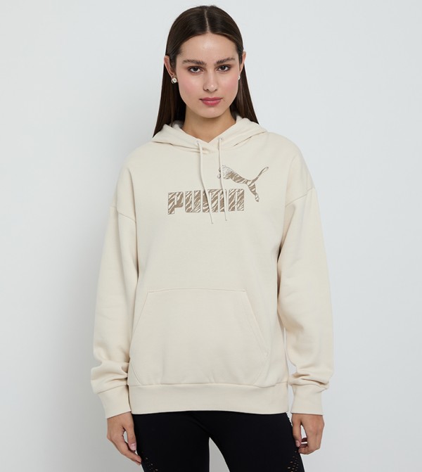 Logo Printed Oversized Hoodie