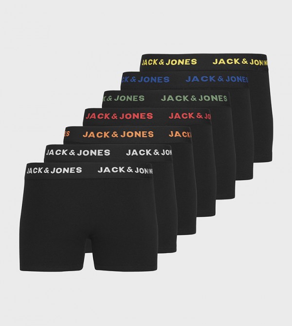 Buy Jack & Jones Pack Of 3 Logo Waistband Trunks In Multiple Colors