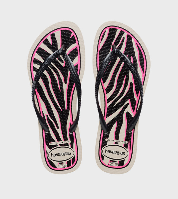 Slim Animals Printed Thong-Strap Flip-Flops