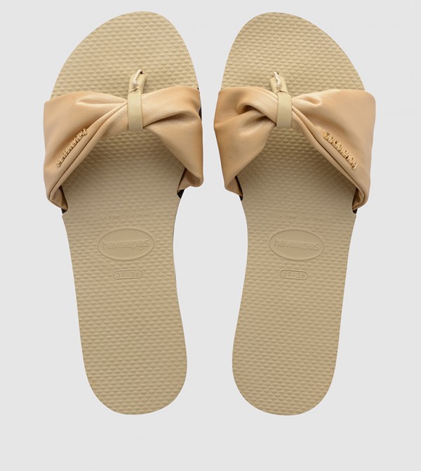 Buy Havaianas You Tropez Lush Slides In Beige 6thStreet UAE