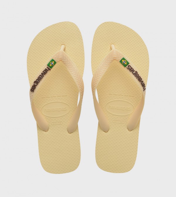 Textured Thong-Strap Flip-Flops