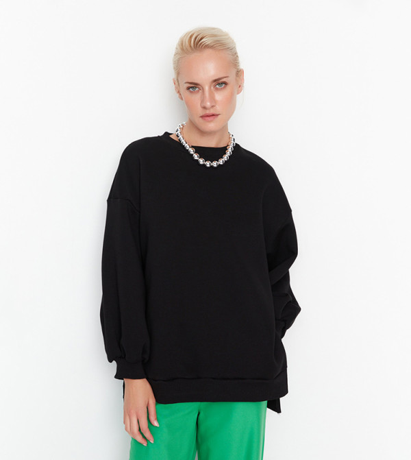 oversized crew neck jumper